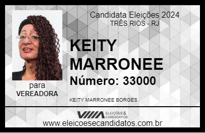 Candidato KEITY MARRONEE 2024 - TRÊS RIOS - Eleições