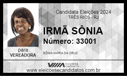 Candidato IRMÃ SÔNIA 2024 - TRÊS RIOS - Eleições