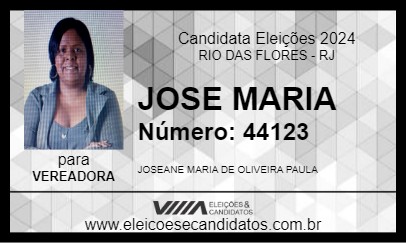 Candidato JOSE MARIA 2024 - RIO DAS FLORES - Eleições