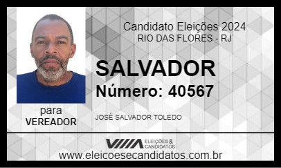 Candidato SALVADOR 2024 - RIO DAS FLORES - Eleições