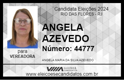 Candidato ANGELA AZEVEDO 2024 - RIO DAS FLORES - Eleições