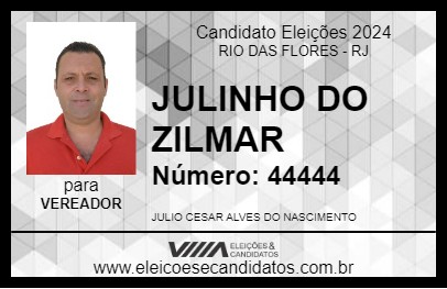 Candidato JULINHO DO ZILMAR 2024 - RIO DAS FLORES - Eleições