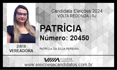 Candidato PATRÍCIA 2024 - VOLTA REDONDA - Eleições