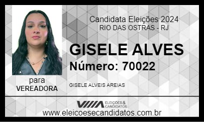 Candidato GISELE ALVES 2024 - RIO DAS OSTRAS - Eleições