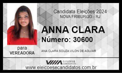 Candidato ANNA CLARA 2024 - NOVA FRIBURGO - Eleições