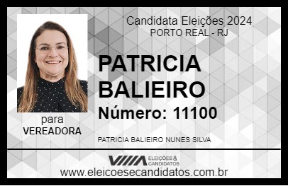 Candidato PATRICIA BALIEIRO 2024 - PORTO REAL - Eleições