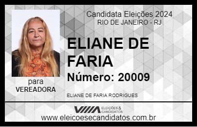 Candidato ELIANE DE FARIA 2024 - RIO DE JANEIRO - Eleições