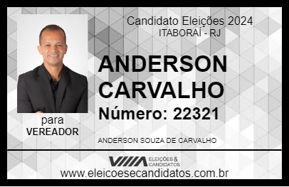 Candidato ANDERSON CARVALHO 2024 - ITABORAÍ - Eleições