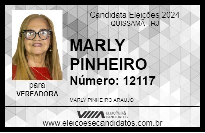 Candidato MARLY PINHEIRO 2024 - QUISSAMÃ - Eleições