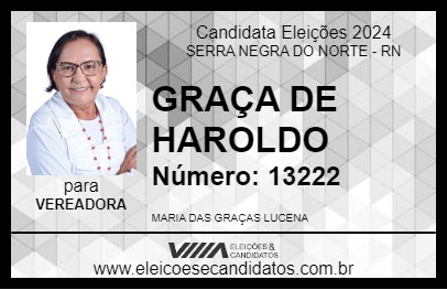 Candidato GRAÇA DE HAROLDO 2024 - SERRA NEGRA DO NORTE - Eleições