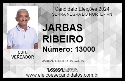 Candidato JARBAS RIBEIRO 2024 - SERRA NEGRA DO NORTE - Eleições