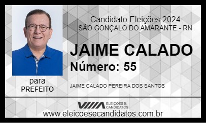 Candidato JAIME CALADO 2024 - SÃO GONÇALO DO AMARANTE - Eleições