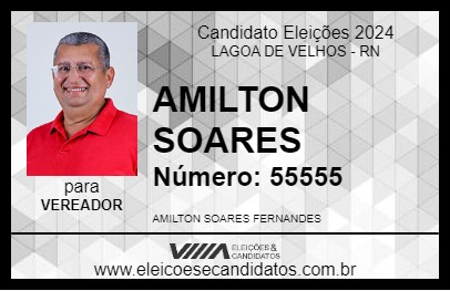 Candidato AMILTON SOARES 2024 - LAGOA DE VELHOS - Eleições