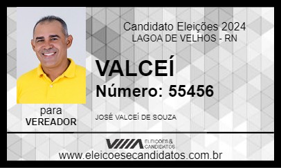 Candidato VALCEÍ 2024 - LAGOA DE VELHOS - Eleições