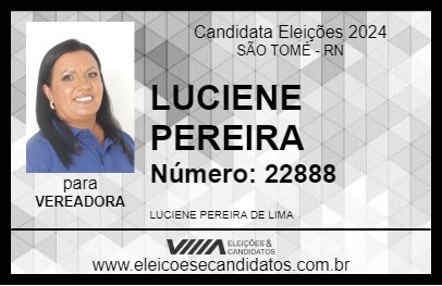 Candidato LUCIENE PEREIRA 2024 - SÃO TOMÉ - Eleições