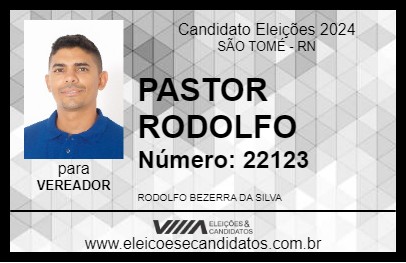 Candidato PASTOR RODOLFO 2024 - SÃO TOMÉ - Eleições