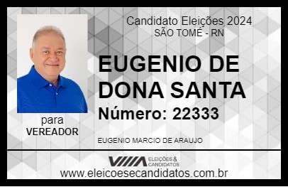 Candidato EUGENIO DE DONA SANTA 2024 - SÃO TOMÉ - Eleições