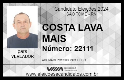 Candidato COSTA LAVA MAIS 2024 - SÃO TOMÉ - Eleições