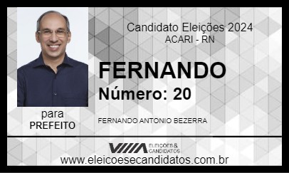 Candidato FERNANDO 2024 - ACARI - Eleições