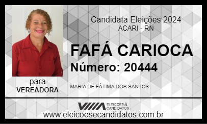 Candidato FAFÁ CARIOCA 2024 - ACARI - Eleições