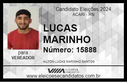 Candidato LUCAS MARINHO 2024 - ACARI - Eleições