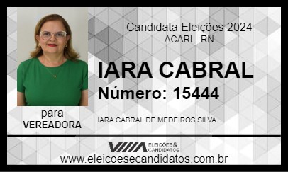 Candidato IARA CABRAL 2024 - ACARI - Eleições