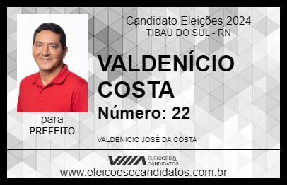 Candidato VALDENÍCIO COSTA 2024 - TIBAU DO SUL - Eleições