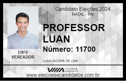 Candidato PROFESSOR LUAN 2024 - NATAL - Eleições