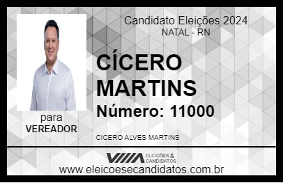 Candidato CÍCERO MARTINS 2024 - NATAL - Eleições