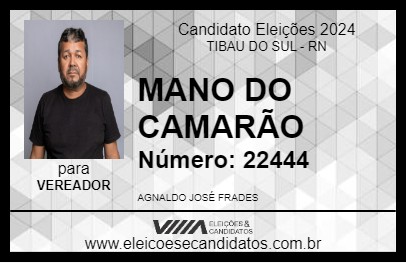 Candidato MANO DO CAMARÃO 2024 - TIBAU DO SUL - Eleições