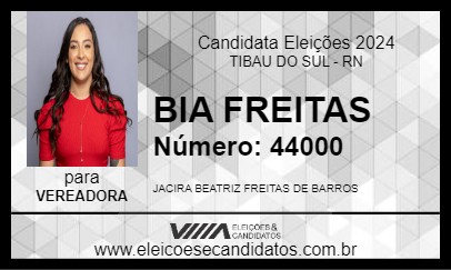 Candidato BIA FREITAS 2024 - TIBAU DO SUL - Eleições