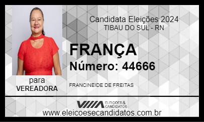 Candidato FRANÇA 2024 - TIBAU DO SUL - Eleições