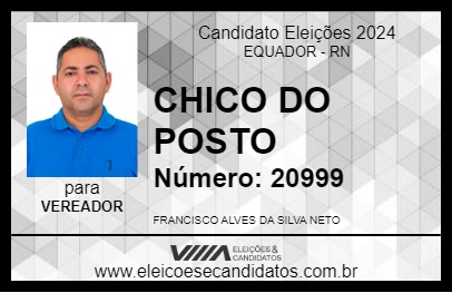 Candidato CHICO DO POSTO 2024 - EQUADOR - Eleições