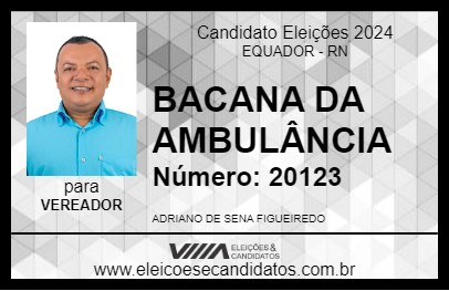 Candidato BACANA DA AMBULÂNCIA 2024 - EQUADOR - Eleições