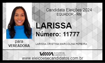 Candidato LARISSA 2024 - EQUADOR - Eleições