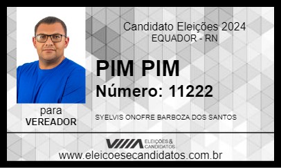 Candidato PIM PIM 2024 - EQUADOR - Eleições