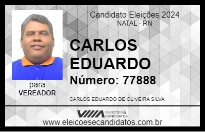 Candidato CARLOS EDUARDO SILVA 2024 - NATAL - Eleições