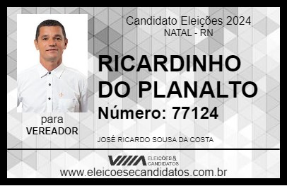 Candidato RICARDINHO DO PLANALTO 2024 - NATAL - Eleições