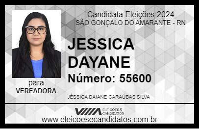 Candidato JESSICA DAYANE 2024 - SÃO GONÇALO DO AMARANTE - Eleições