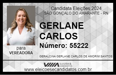 Candidato GERLANE CARLOS 2024 - SÃO GONÇALO DO AMARANTE - Eleições