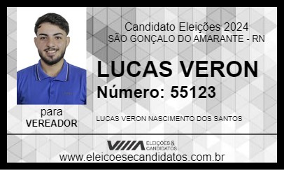 Candidato LUCAS VERON 2024 - SÃO GONÇALO DO AMARANTE - Eleições