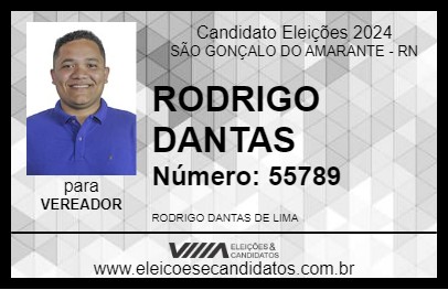 Candidato RODRIGO DANTAS 2024 - SÃO GONÇALO DO AMARANTE - Eleições