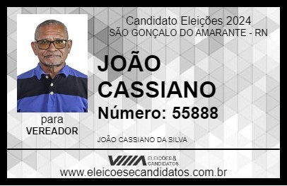 Candidato JOÃO CASSIANO 2024 - SÃO GONÇALO DO AMARANTE - Eleições