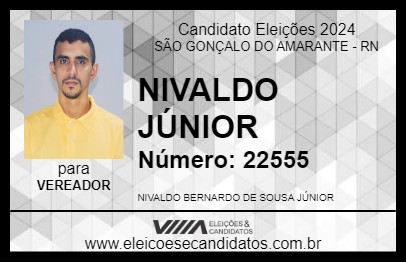 Candidato NIVALDO JÚNIOR 2024 - SÃO GONÇALO DO AMARANTE - Eleições