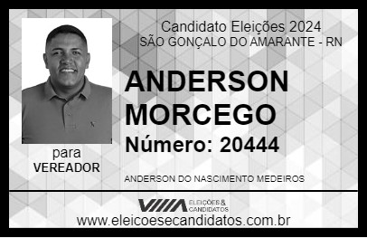 Candidato ANDERSON MORCEGO 2024 - SÃO GONÇALO DO AMARANTE - Eleições