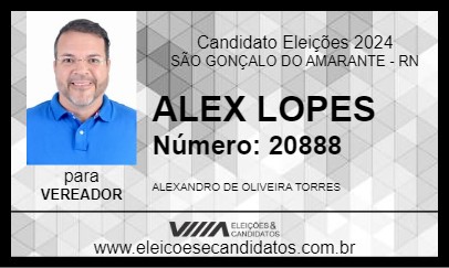 Candidato ALEX LOPES 2024 - SÃO GONÇALO DO AMARANTE - Eleições