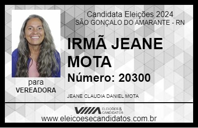 Candidato IRMÃ JEANE MOTA 2024 - SÃO GONÇALO DO AMARANTE - Eleições