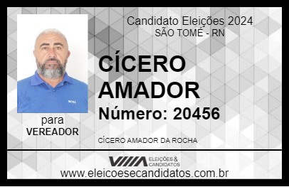 Candidato CÍCERO AMADOR 2024 - SÃO TOMÉ - Eleições