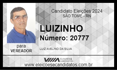 Candidato LUIZINHO 2024 - SÃO TOMÉ - Eleições