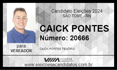 Candidato CAICK PONTES 2024 - SÃO TOMÉ - Eleições